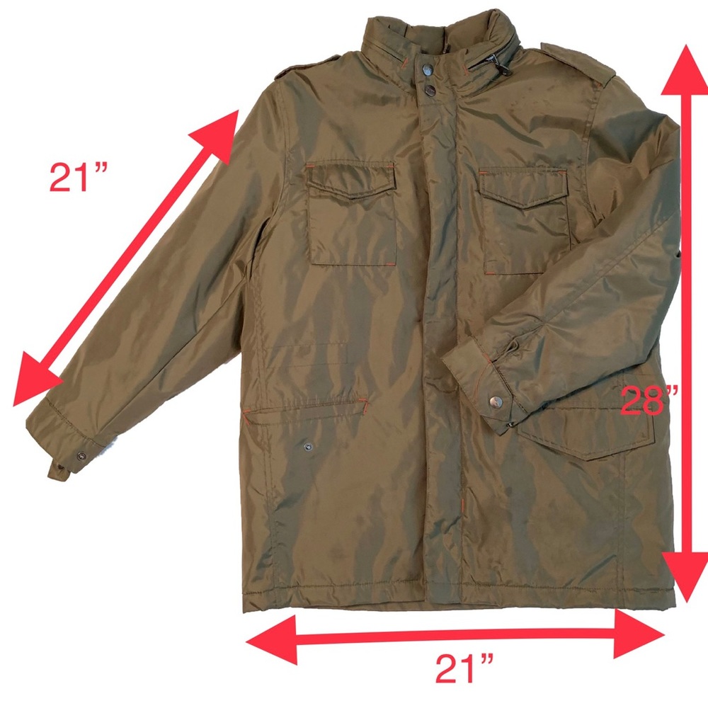 DKNY BIG KIDS ARMY GREEN ALL WEATHER COAT